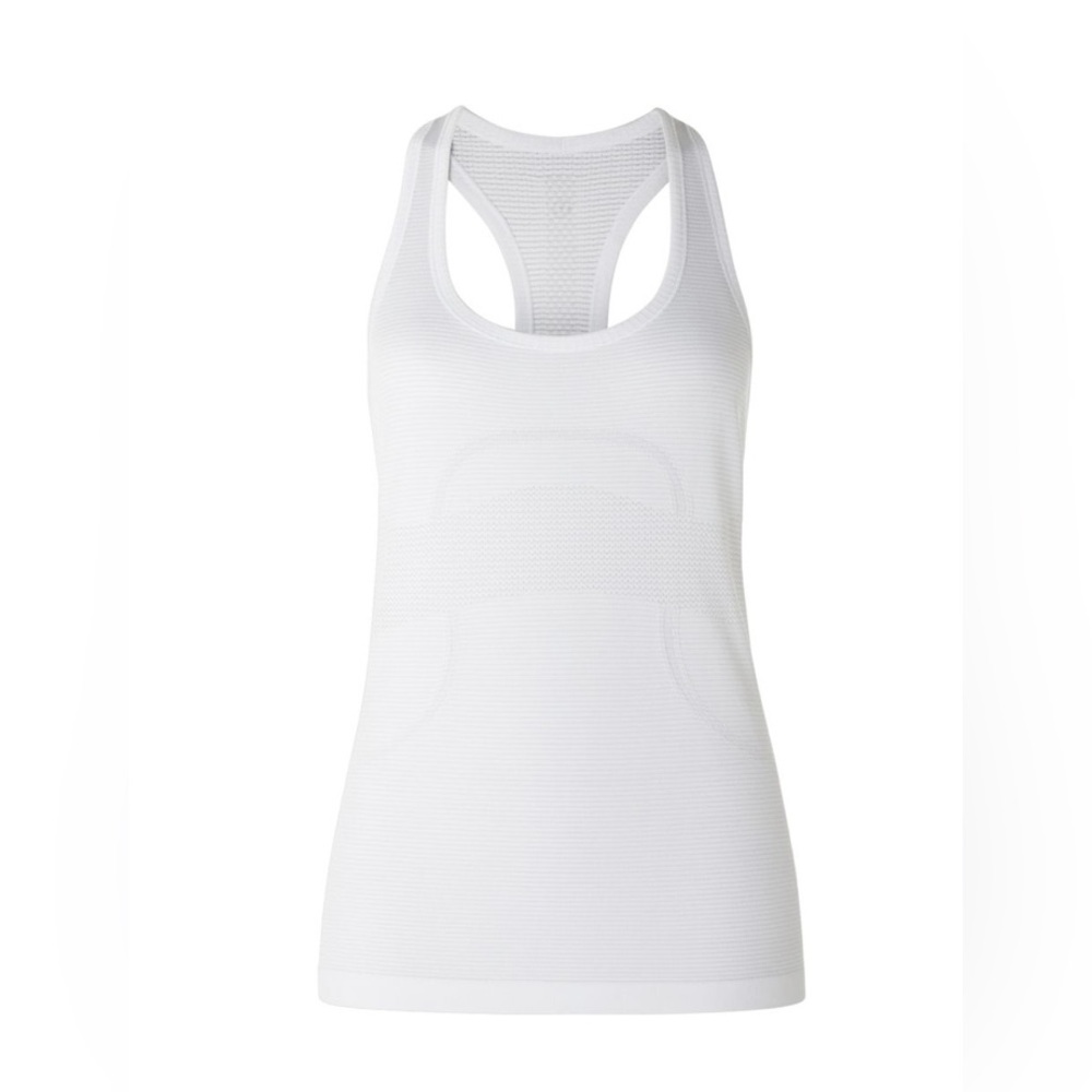 Lot 2 LULULEMON Swiftly Tech Racerback Tank Tops Pink Raspberry Glo Light White - Picture 6 of 16
